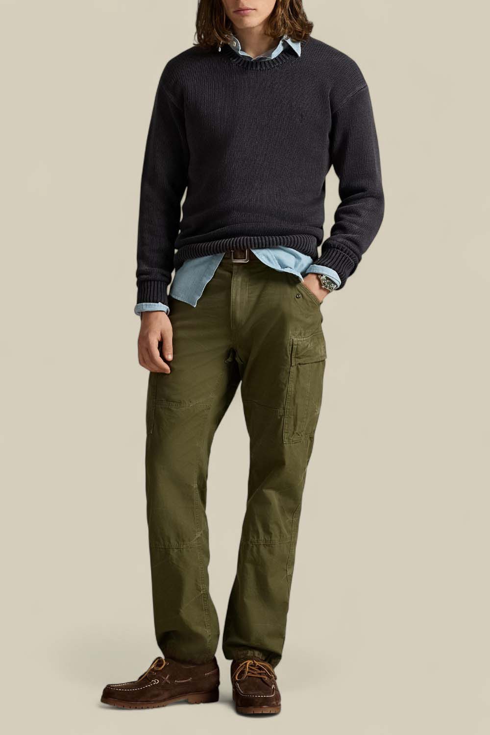 תמונת כל הלוק של סוודר כותנה